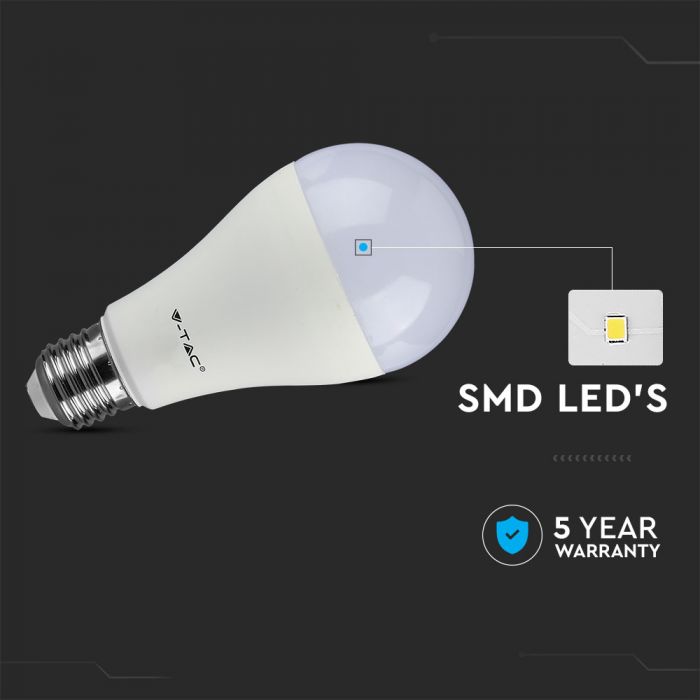 LED Bulb SAMSUNG Chip 15W E27 A65 Plastic Warm White
