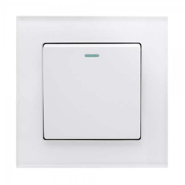 CRYSTAL PG (RETRACTIVE/PULSE) LIGHT SWITCH 1 GANG WHITE
