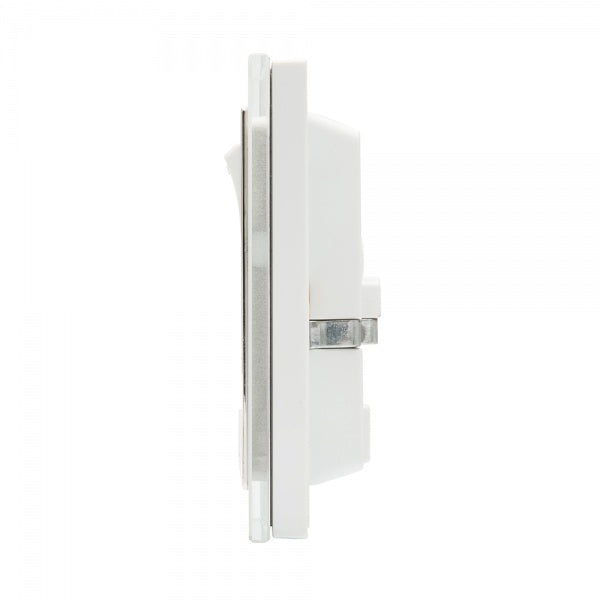 CRYSTAL CT 13A DP DOUBLE PLUG SOCKET WITH SWITCH WHITE