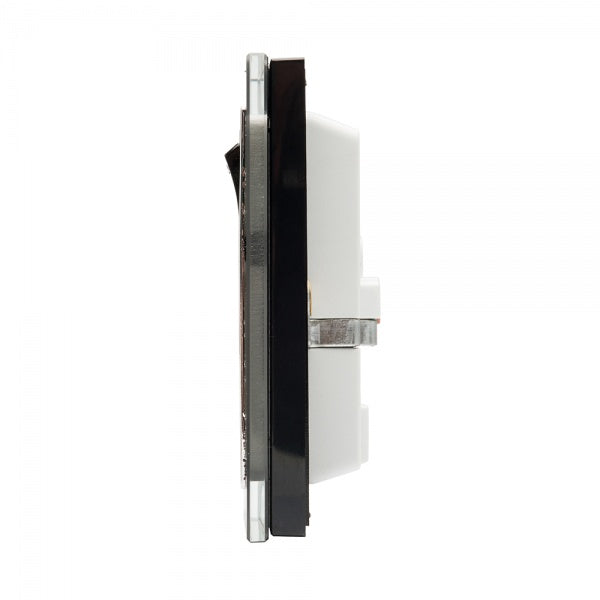 CRYSTAL CT 13A DP DOUBLE PLUG SOCKET WITH SWITCH BLACK