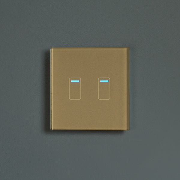 CRYSTAL TOUCH DIMMER SWITCH 2G 1W - BRASS