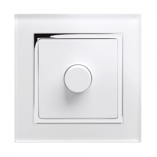 CRYSTAL CT ROTARY INTELLIGENT LED DIMMER SWITCH 1G/2WAY WHITE