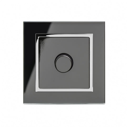 CRYSTAL CT ROTARY INTELLIGENT LED DIMMER SWITCH 1G/2WAY BLACK