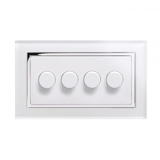 CRYSTAL CT ROTARY INTELLIGENT LED DIMMER SWITCH 4G/2WAY WHITE