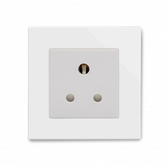 CRYSTAL PG 15A ROUND PIN SOCKET WHITE