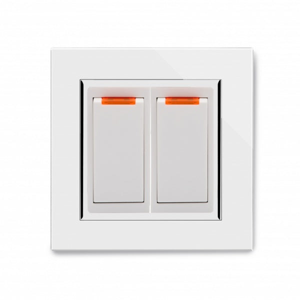 CRYSTAL CT 20A DUAL SWITCH WITH NEON WHITE