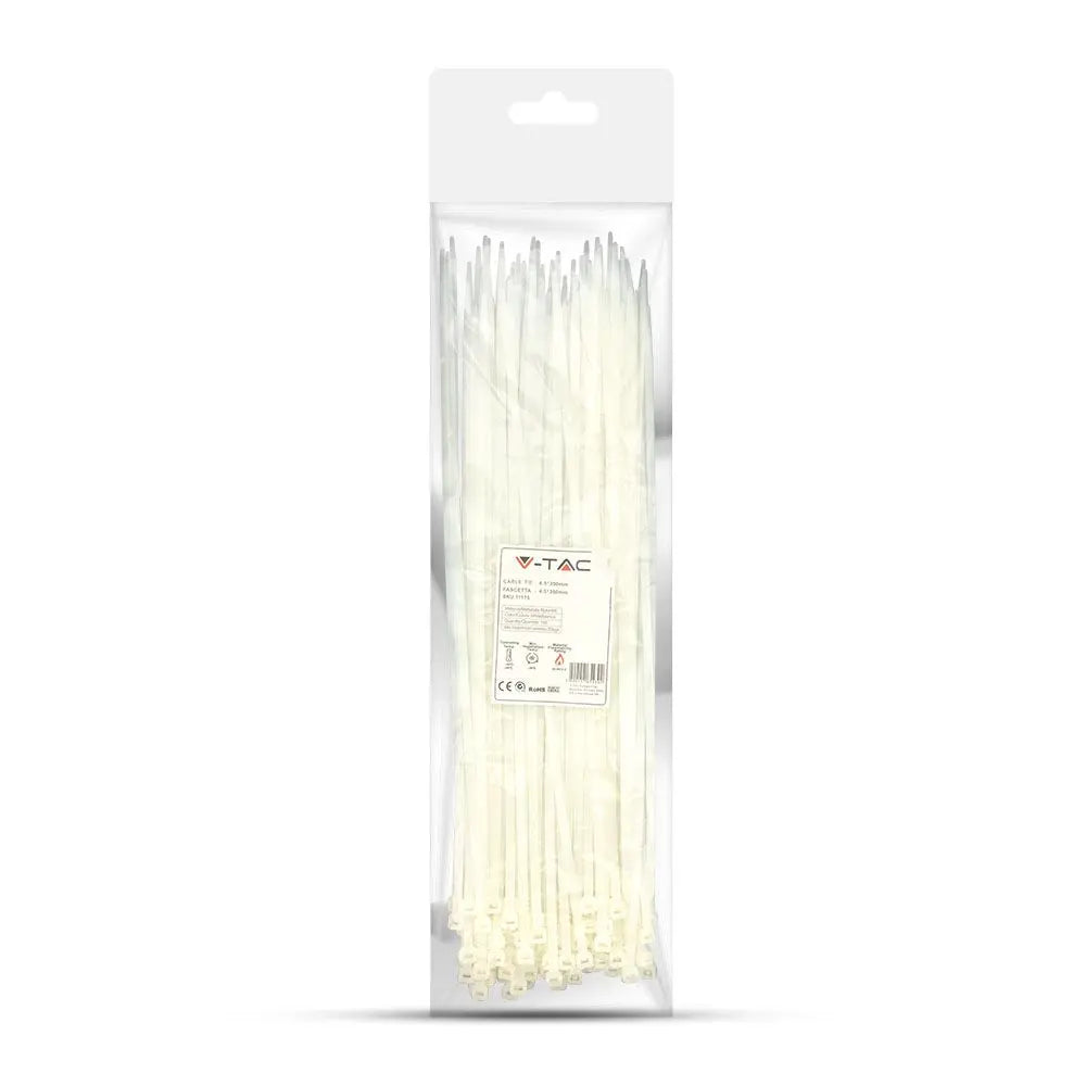 Cable Tie - 4.5 x 350mm White 100 pcs/pack