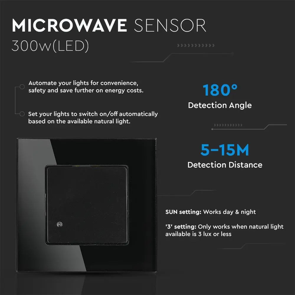 Switch Microwave Sensor Black