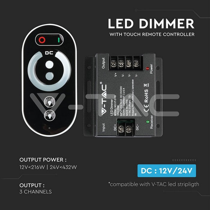 LED Dimmer Touch Remote Controller