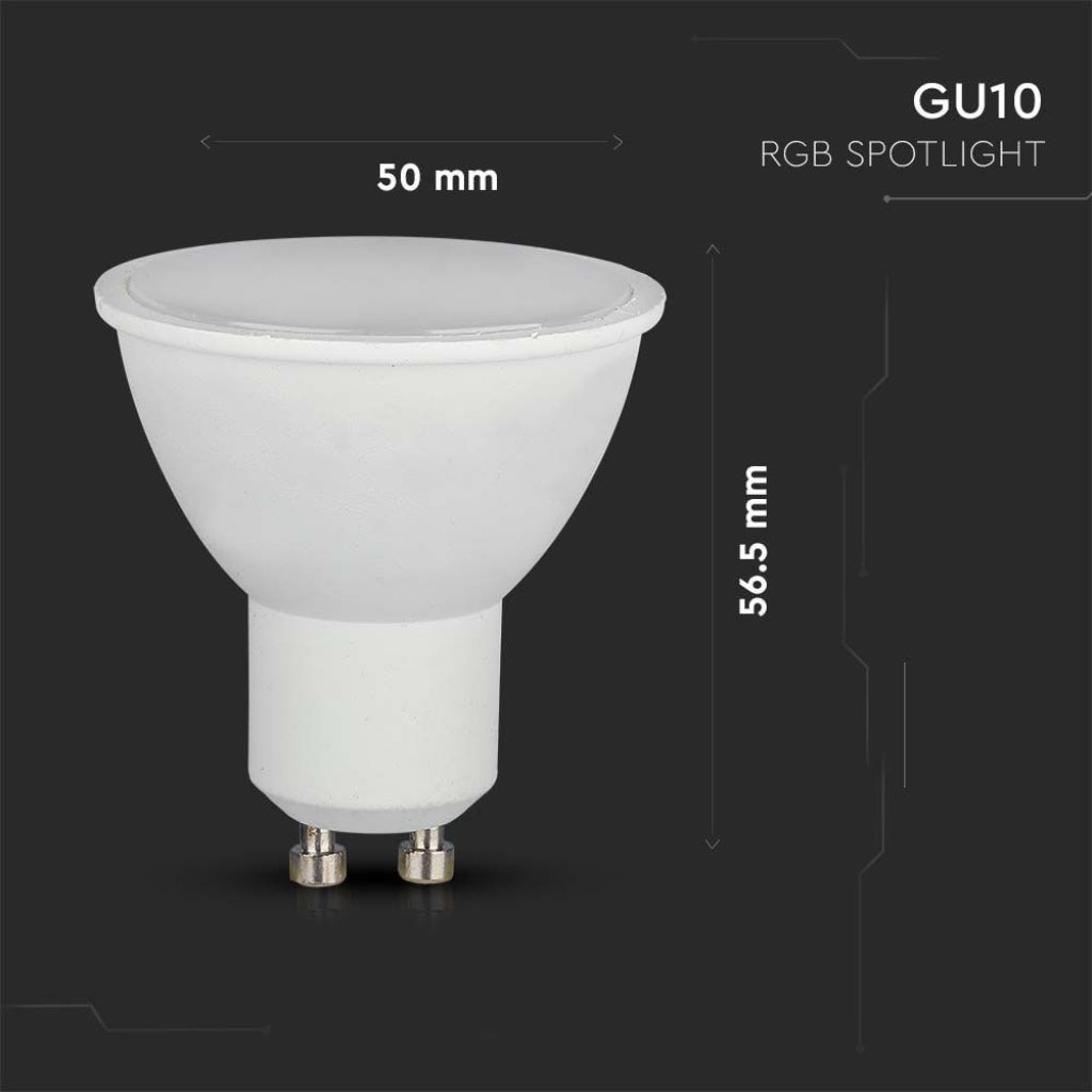 LED GU10 LAMP SMART RF CONTROL 4.8W RGB+DL 420lm 100° DIMMABLE