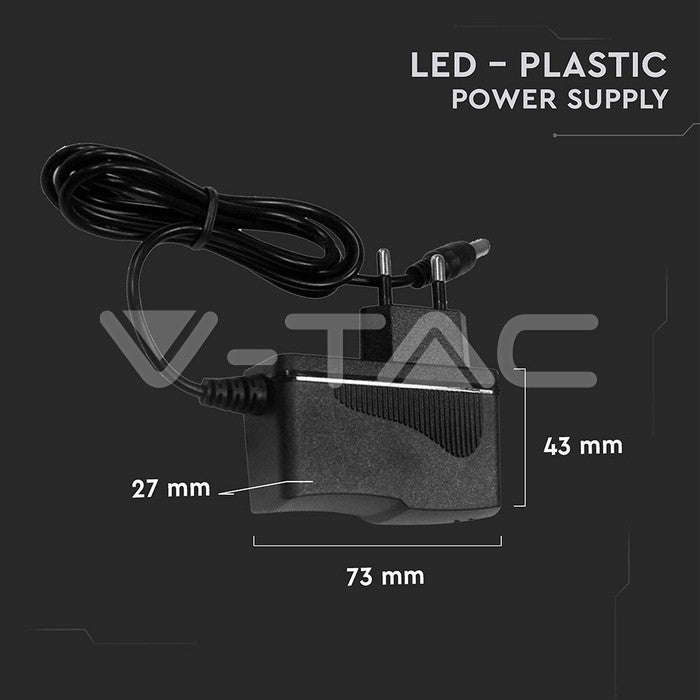 LED Power Supply 18W 12V 1.5A Plastic IP44