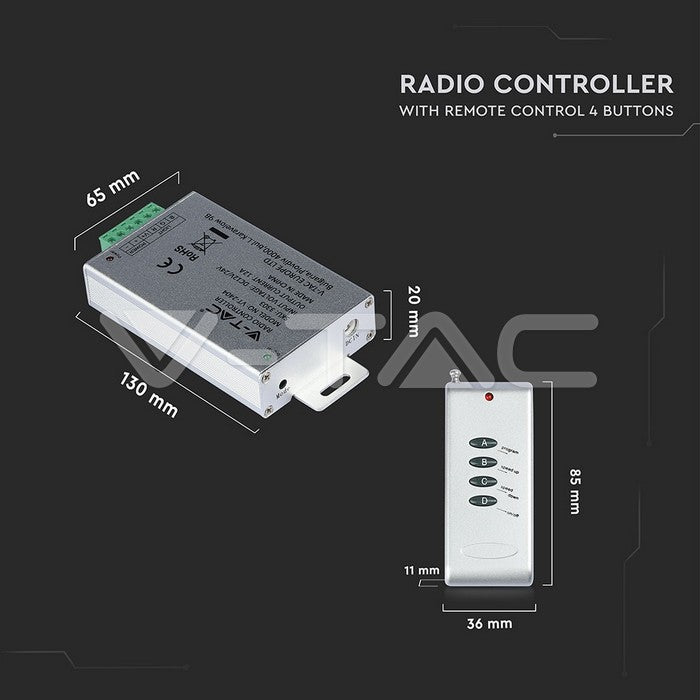 Radio Controller Remote Control 4 Buttons