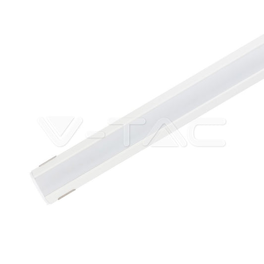 LED Strip Mounting Kit With Diffuser Aluminum 2000 x 19 x 19mm White Housing