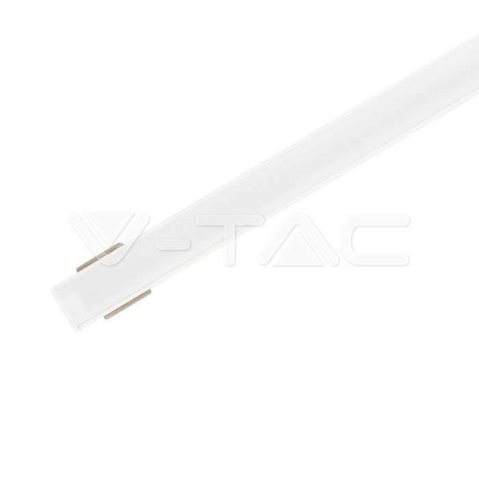 LED Strip Mounting Kit With Diffuser Aluminum 2000 x 17.4 x 7mm White Housing
