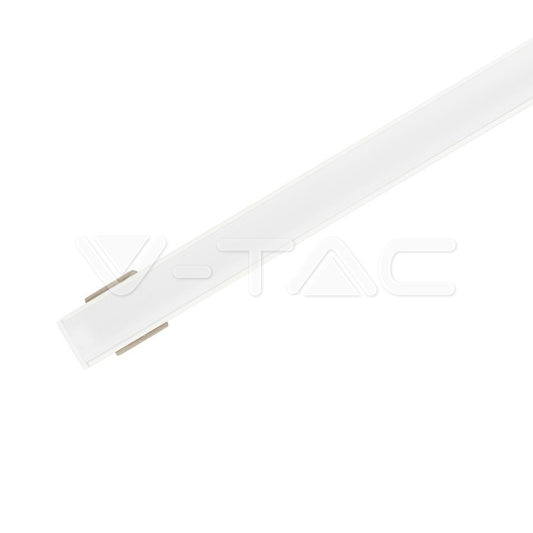 LED Strip Mounting Kit With Diffuser Aluminum 2000 x 17.4 x 7mm White Housing