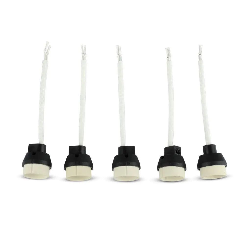 GU10 Lamp Holder PVC Cable 5pcs Pack