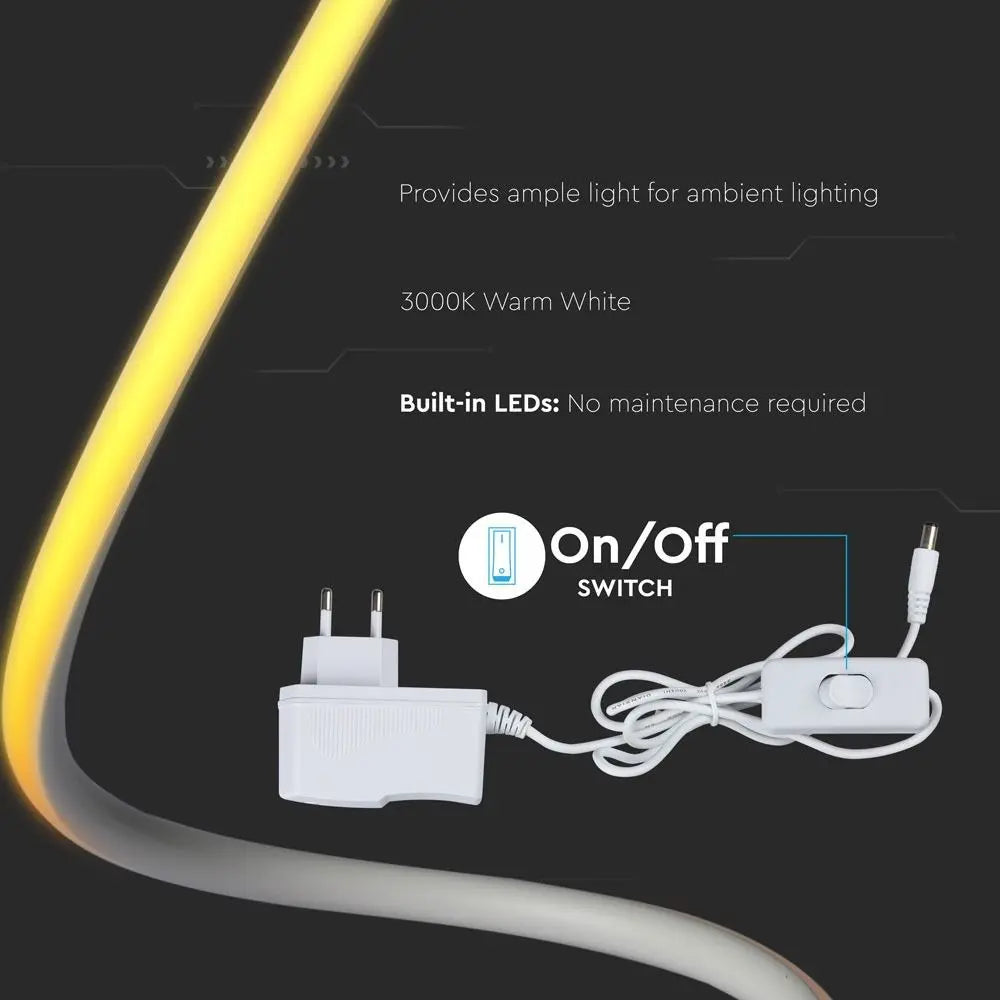 17W LED Designer Table Lamp EU Plug Cord Switch White 3000K