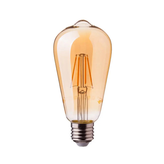 LED Bulb 4W E27 Filament Patent Amber Cover ST64 Warm White