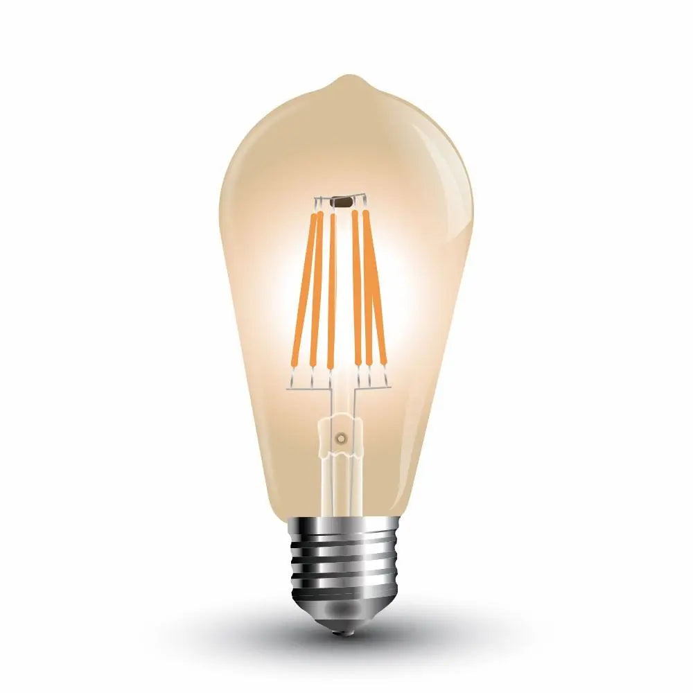LED Bulb 8W Filament ST64 Amber Cover E27 Warm White