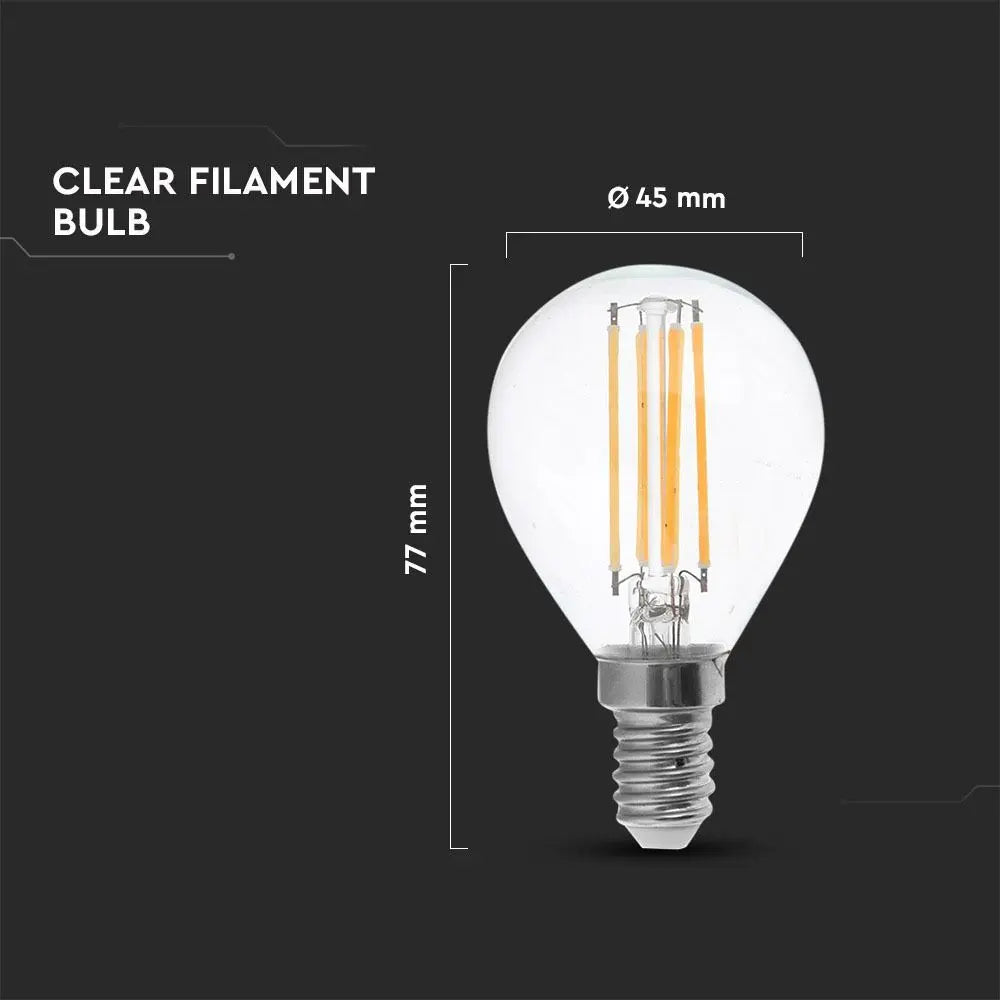 LED Bulb 4W Filament E14 P45 White