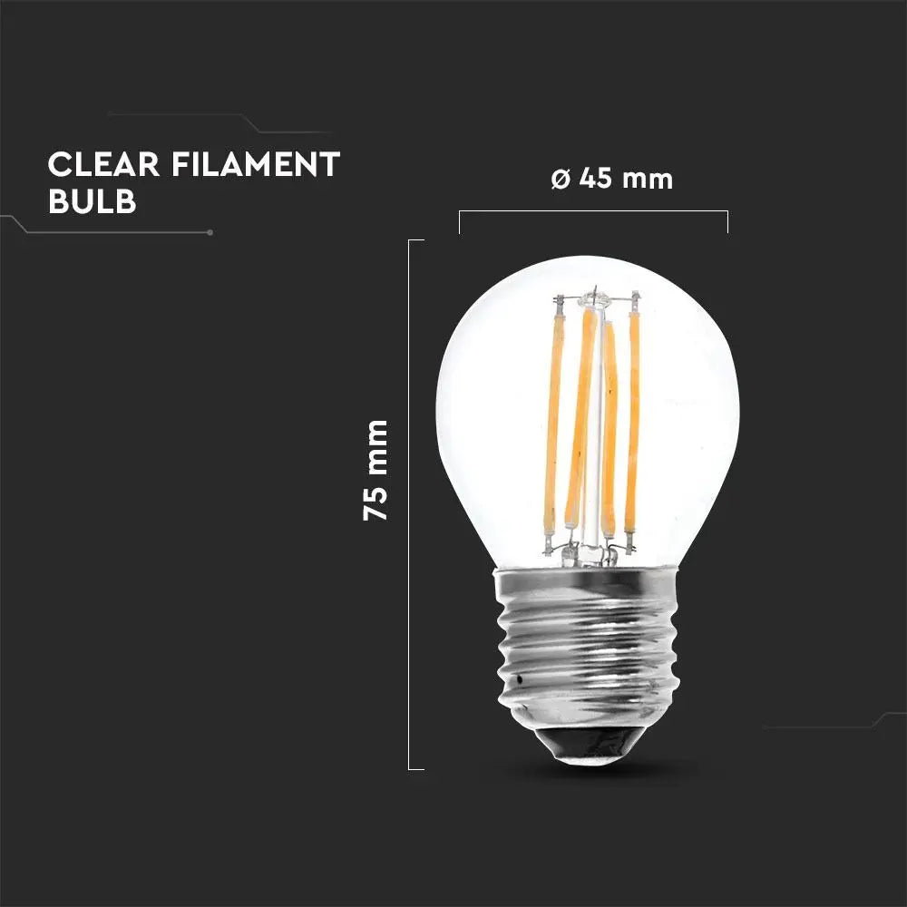 LED Bulb 4W Filament Patent E27 G45 Warm White