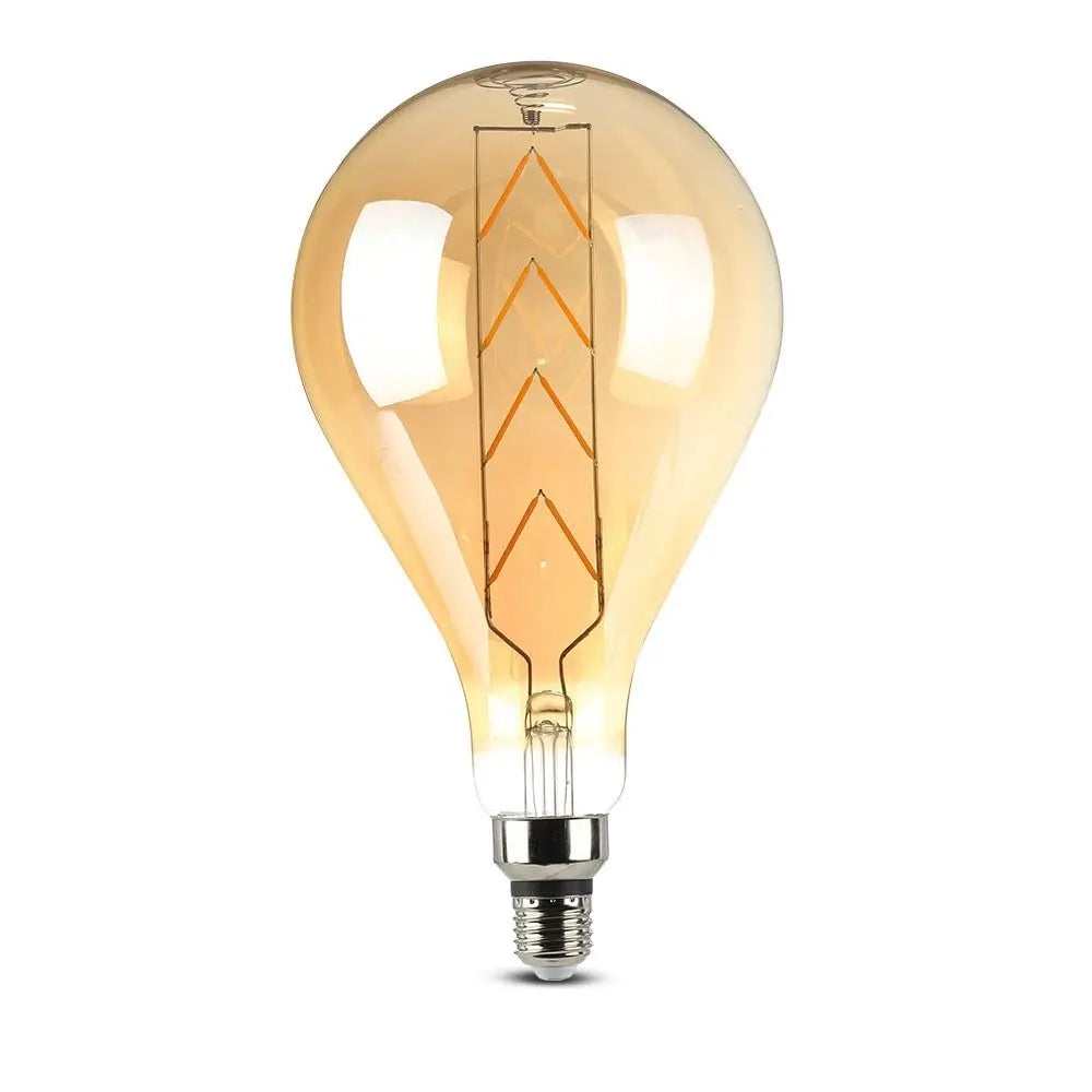 LED Bulb 8W E27 G165 Amber Glass Dimmable 2200K
