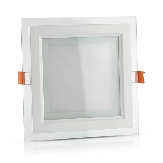 12W LED Panel Glass Square Natural White