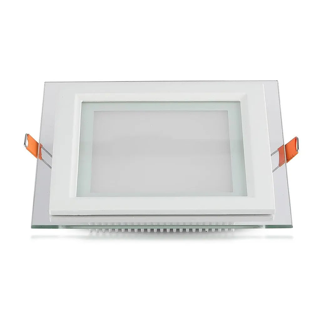 12W LED Panel Glass Square White
