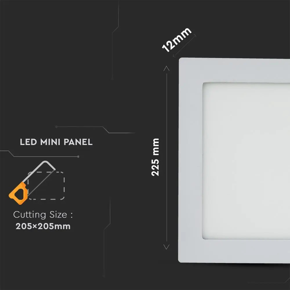 18W LED Panel Premium Square Natural White