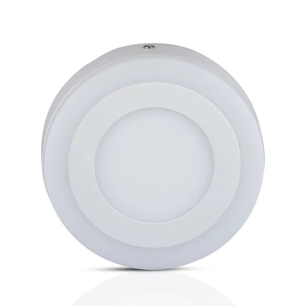 8W LED Panel Surface Twin Round White