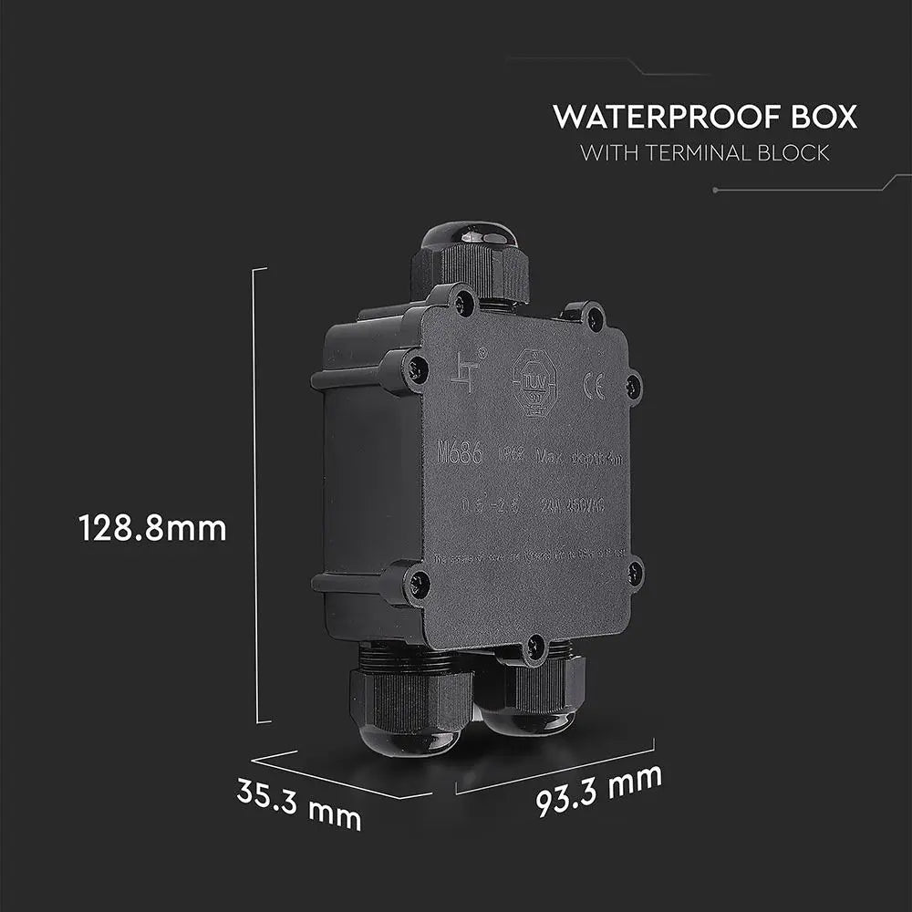 Waterproof Black Terminal Block 8-12mm IP68