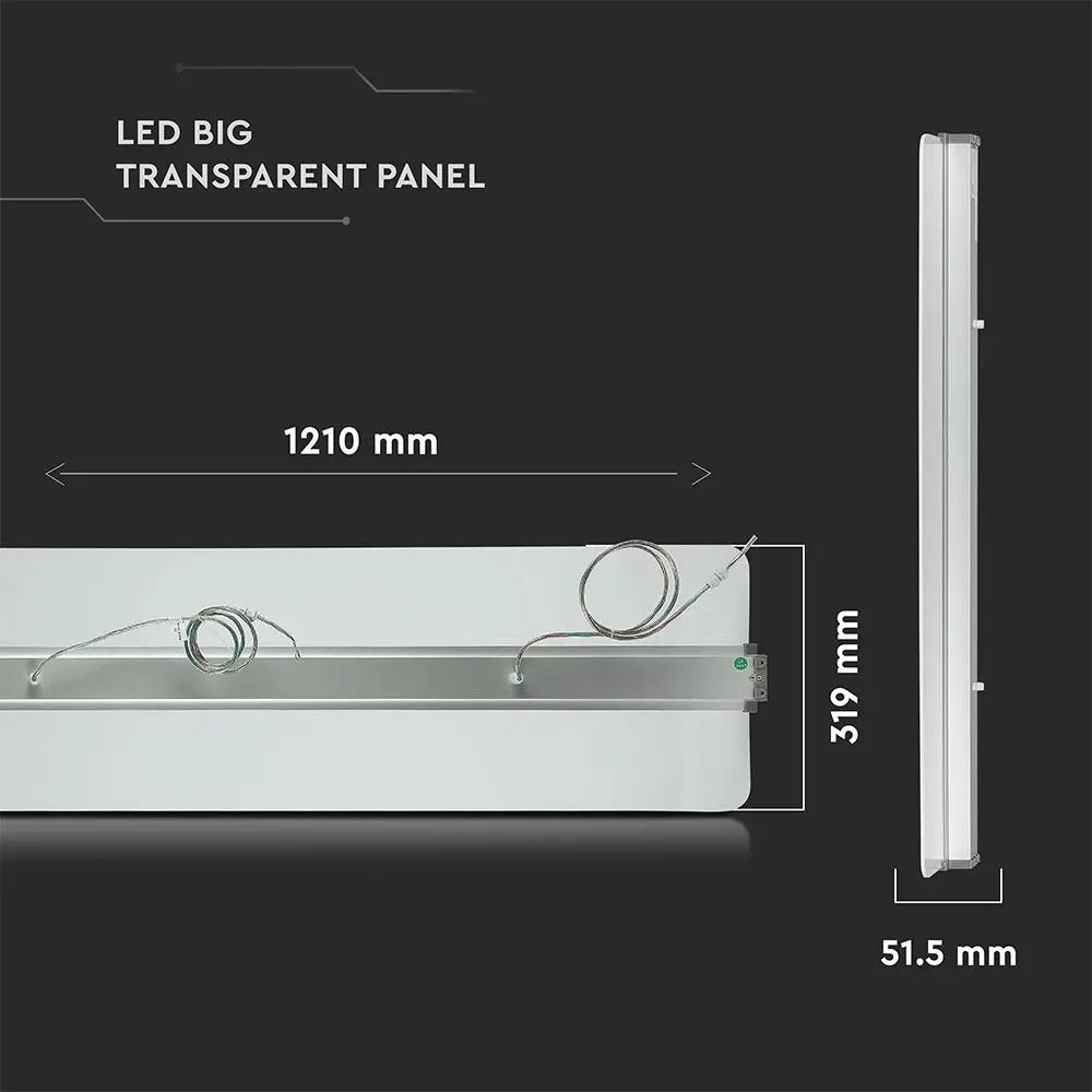 40W LED Transparent Panel 1200 X 300 mm 4000K