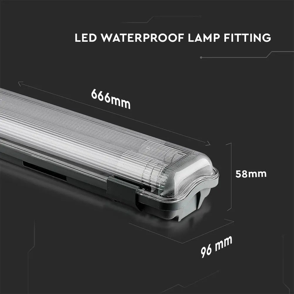 LED Waterproof Lamp Fitting 60cm 2x10W 6400K