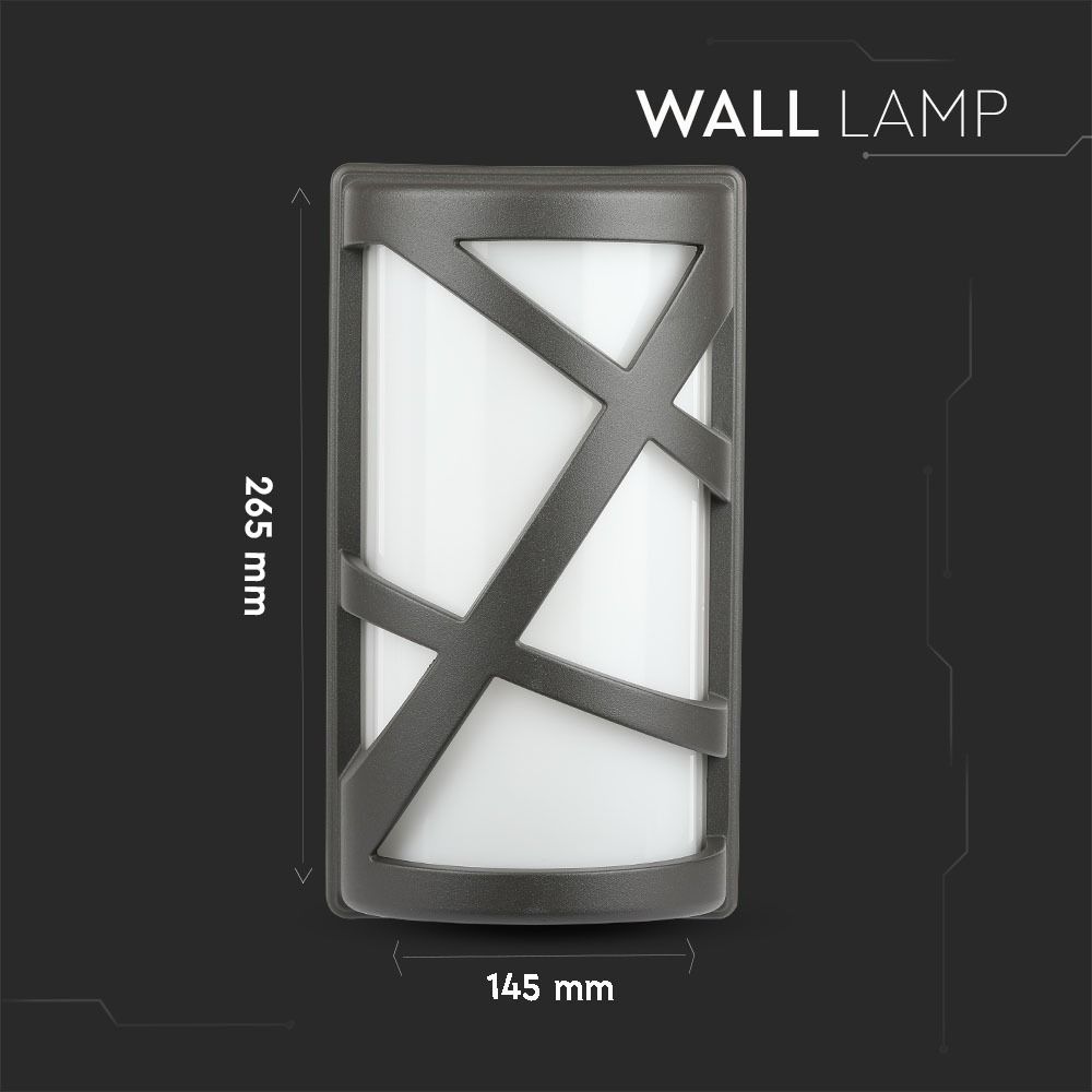 Garden Wall Lamp E27 Dark Grey