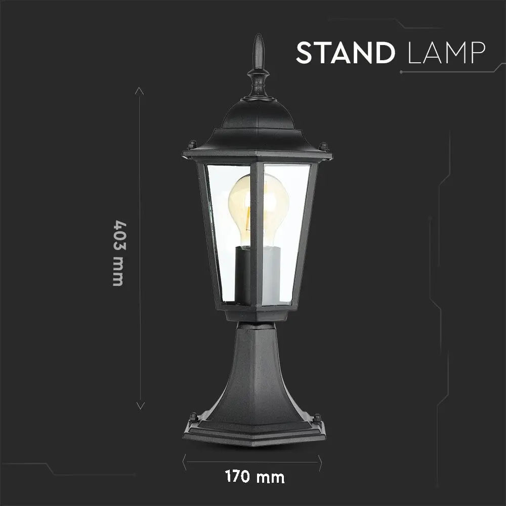 Garden Stand Lamp E27 30cm Matt Black