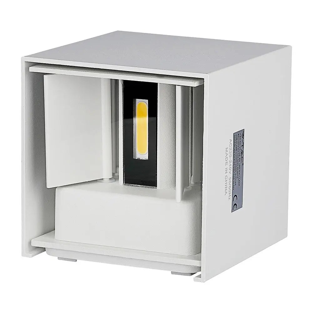 6W Wall Lamp White Body Square IP65 Natural White