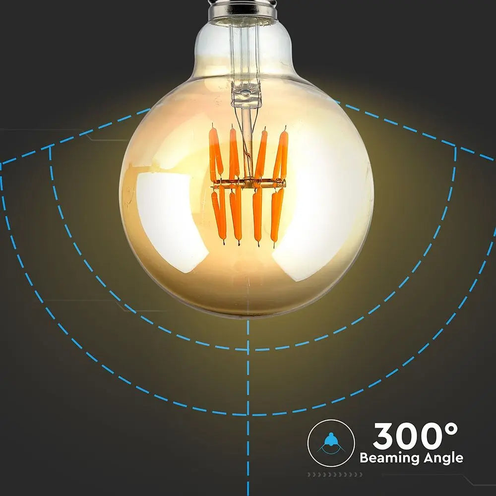 LED Bulb 8W Filament E27 G95 Amber Warm White