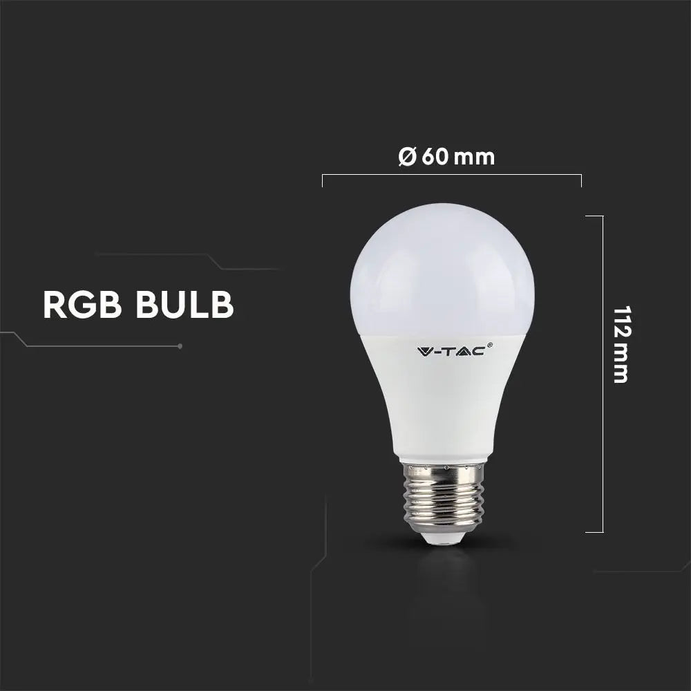LED Bulb 6W E27 A60 RGB Remote Control Natural White