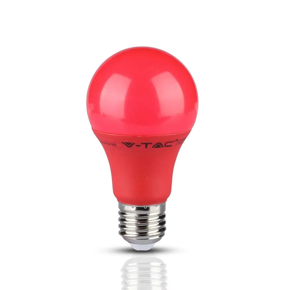 LED Bulb 9W E27 Red Color Plastic