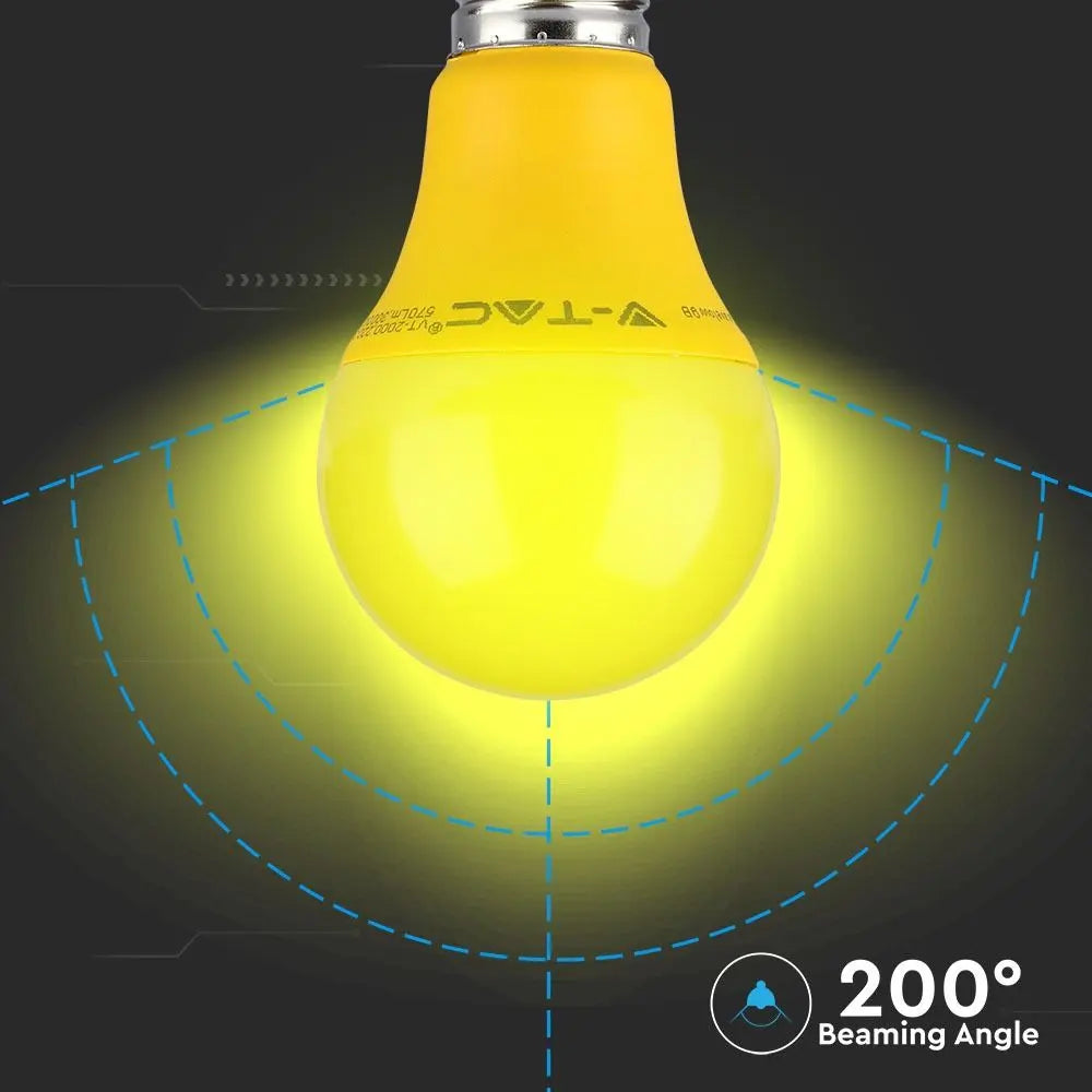 LED Bulb 9W E27 Yellow Color Plastic