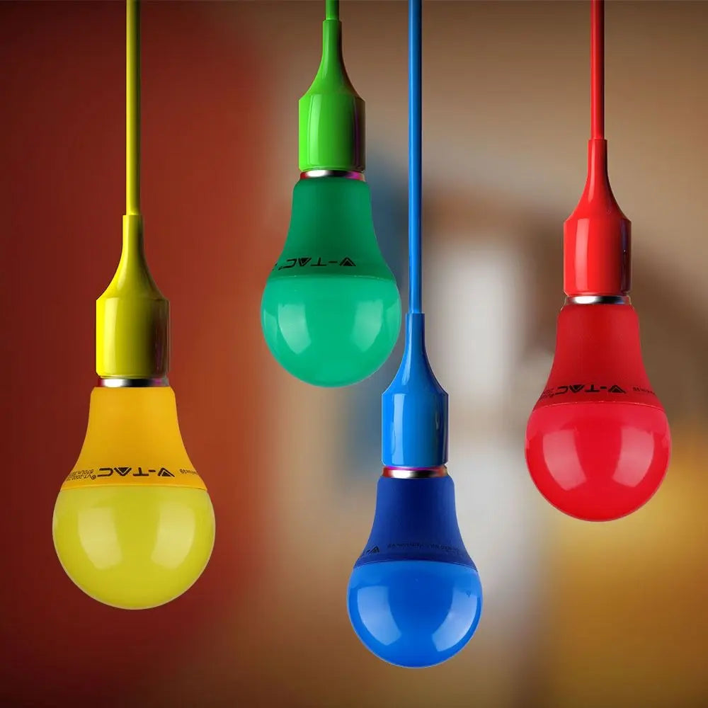 LED Bulb 9W E27 Green Color Plastic