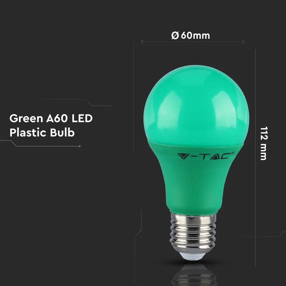 LED Bulb 9W E27 Green Color Plastic