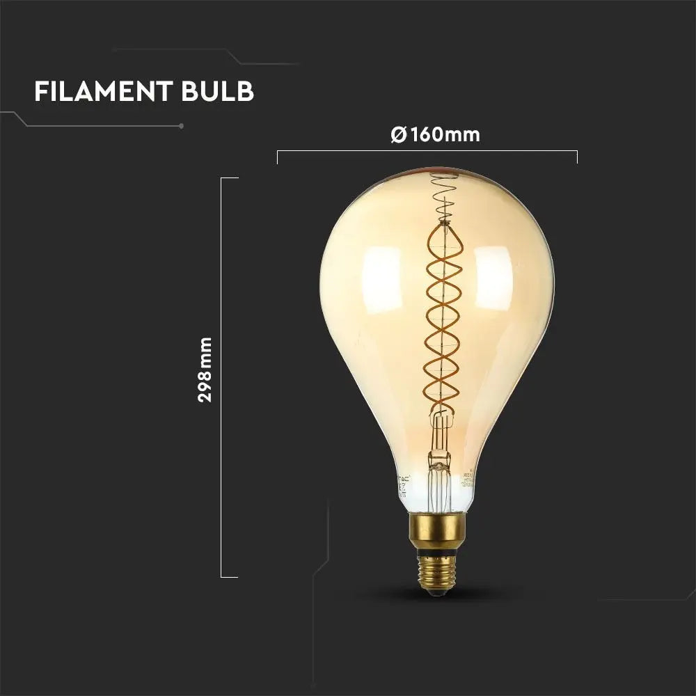 LED Bulb 8W Filament E27 A165 Dimmable 2000K