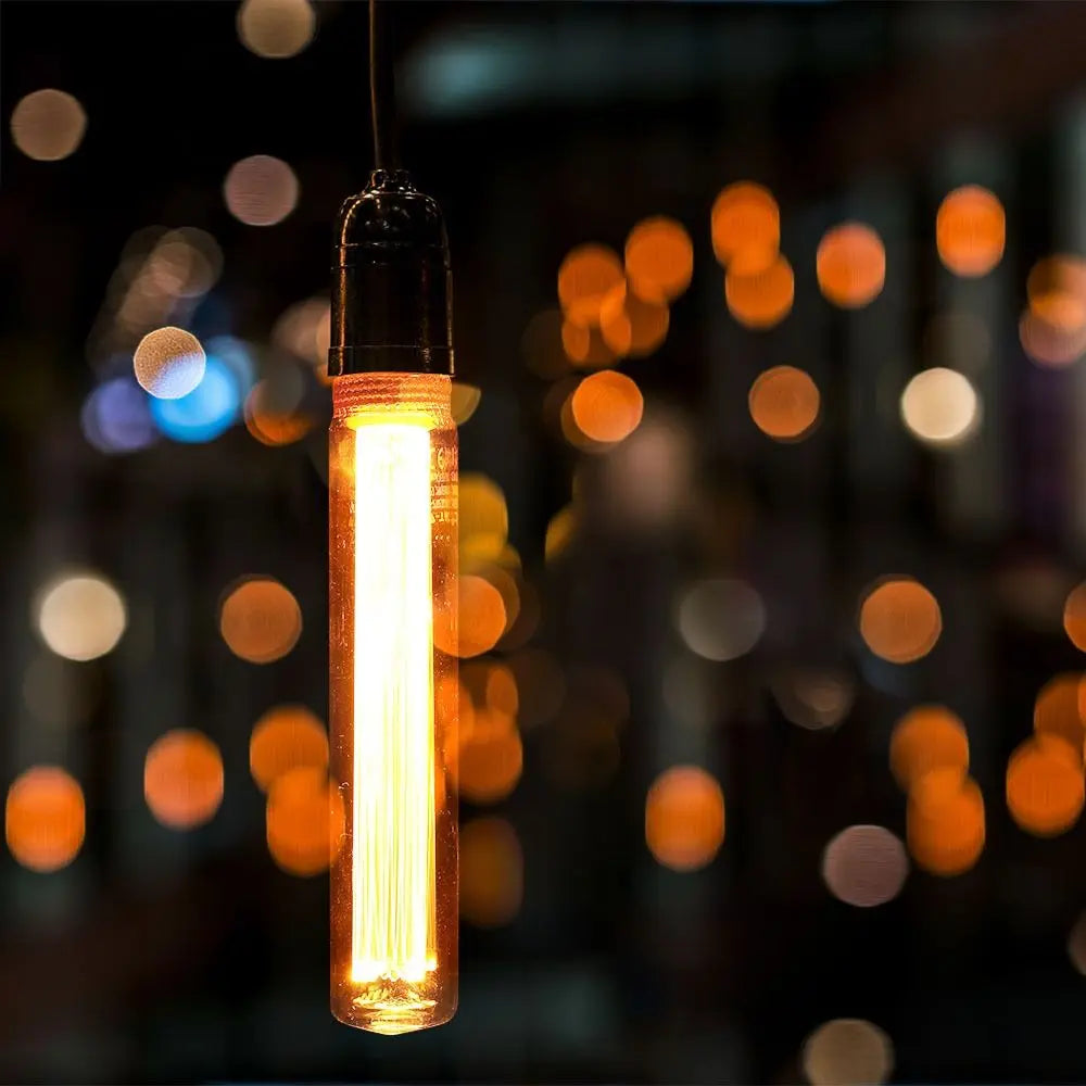 LED Bulb 2W ART Filament Candle E27 T30 Amber Glass 1800KÃ‚Â±200K