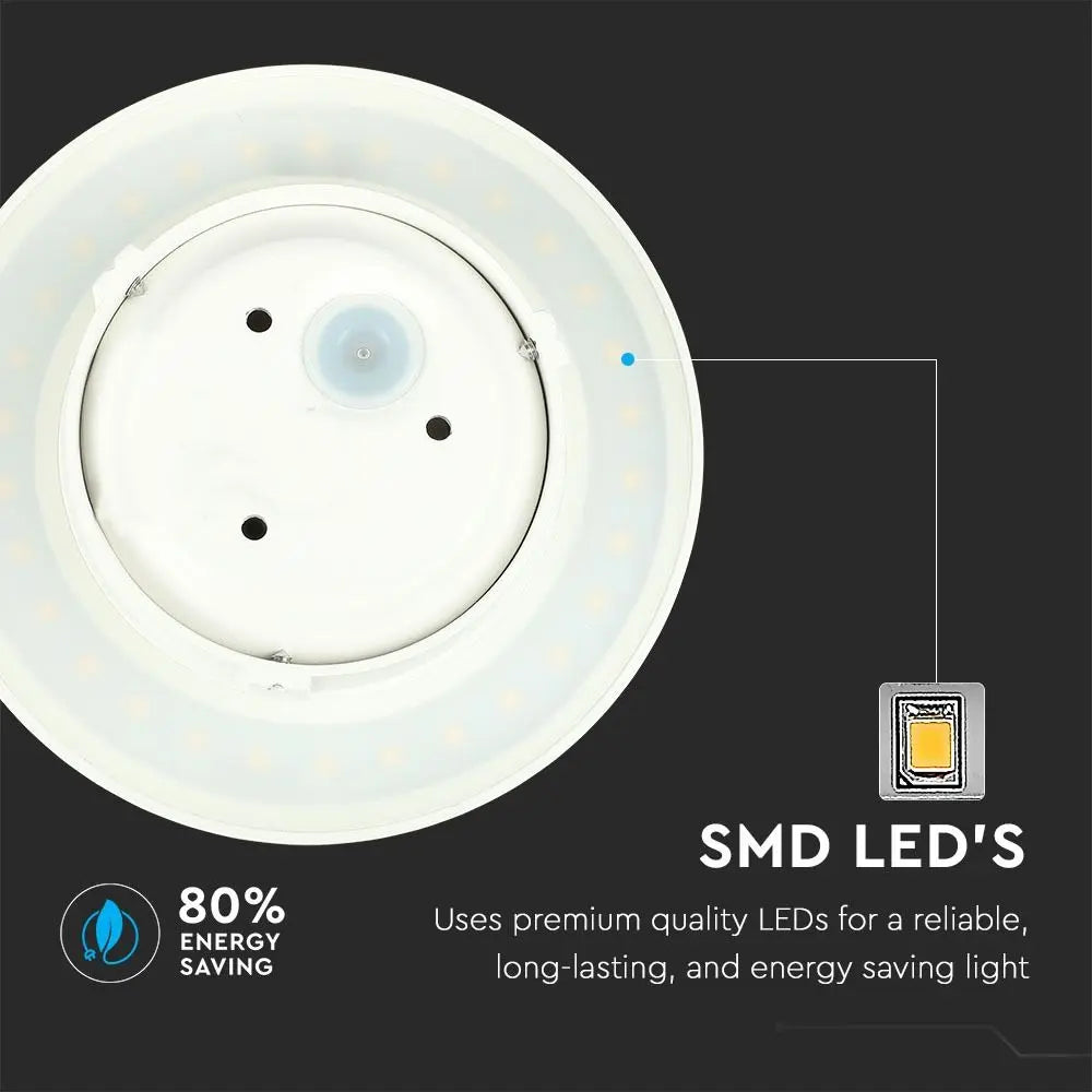 6W LED Wall Lamp Natural White White Round IP65