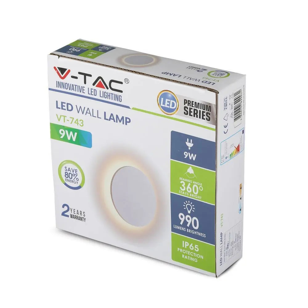 6W LED Wall Lamp Warm White White Round IP65