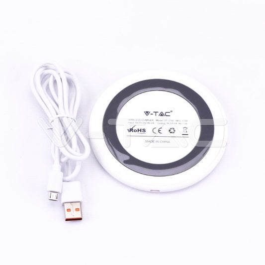 Wireless Charger 5A Fast Charging Round White