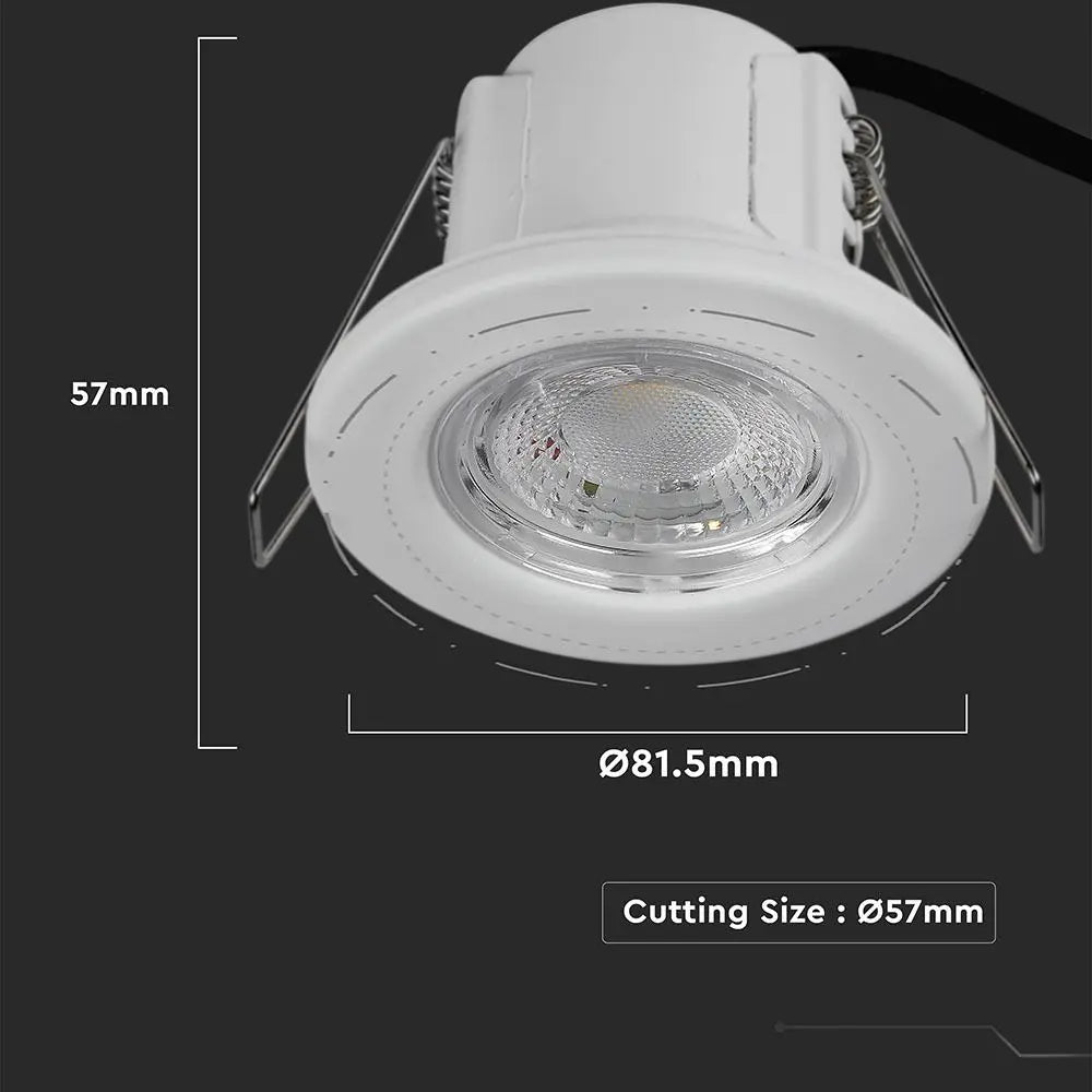 5W LED Fire Rated Downlight SAMSUNG Chip White 6400K