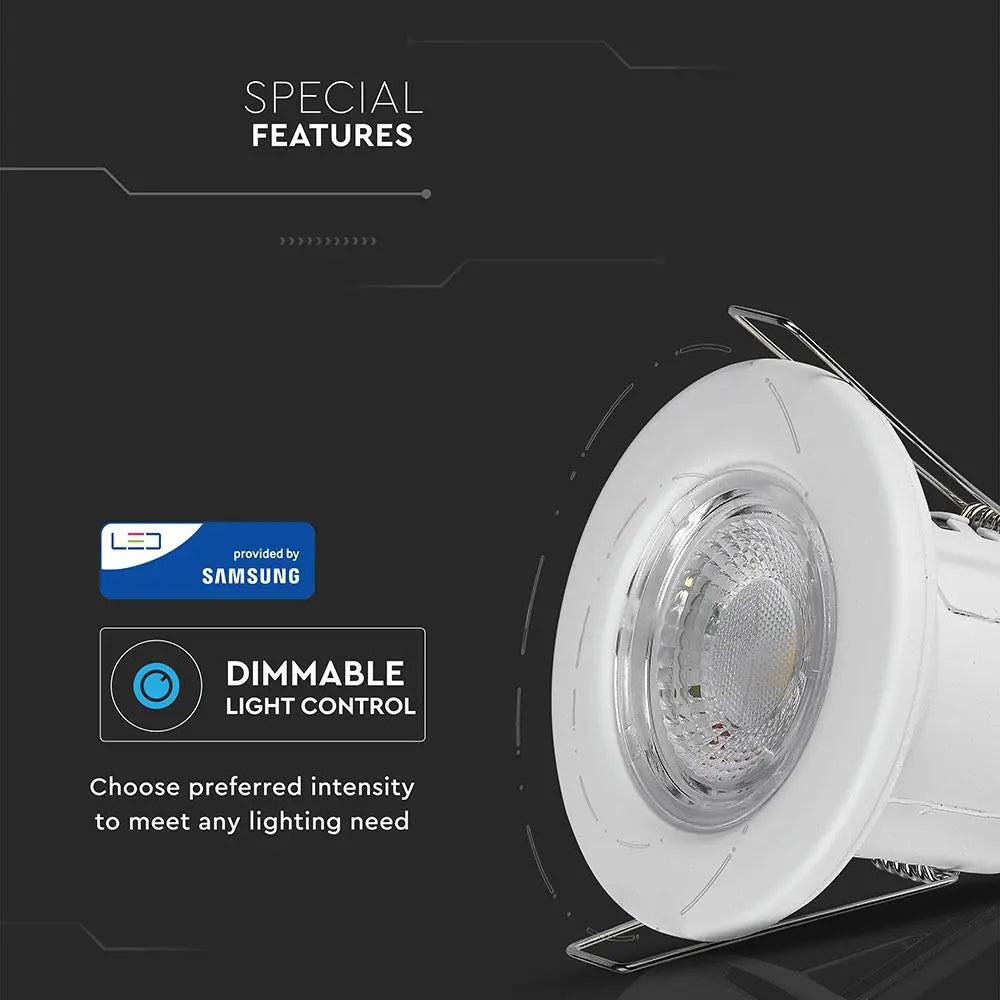 5W LED Fire Rated Downlight SAMSUNG Chip White 6400K