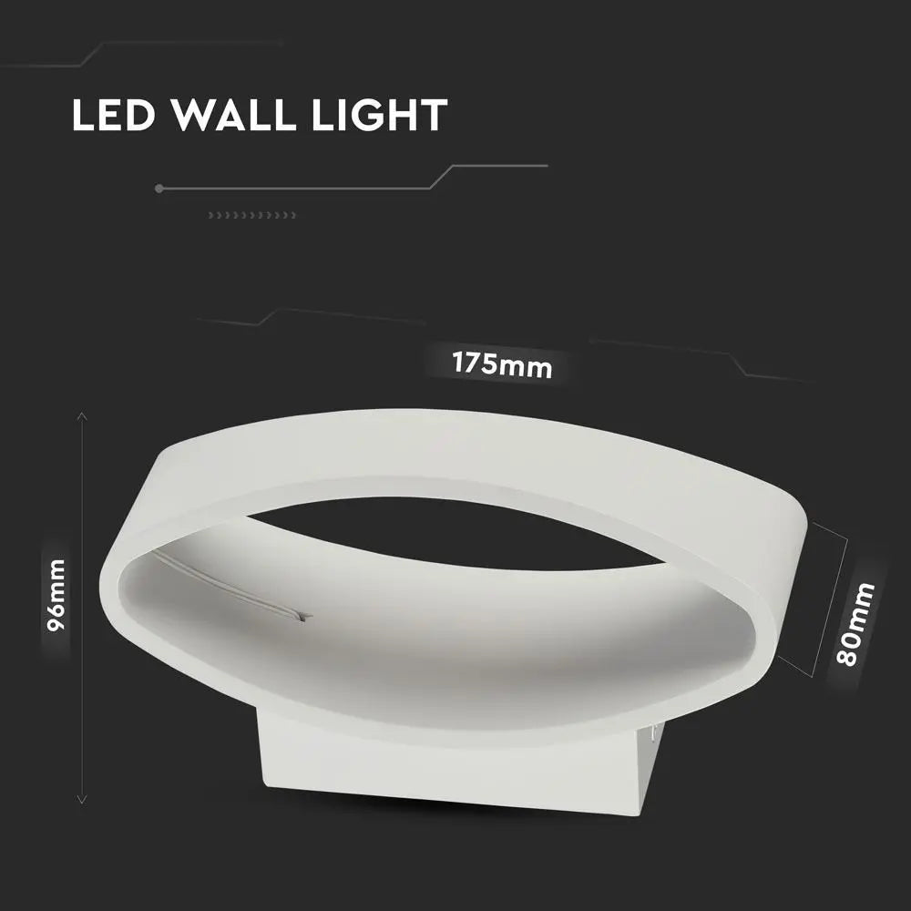 5W LED Wall Light White Body Warm White